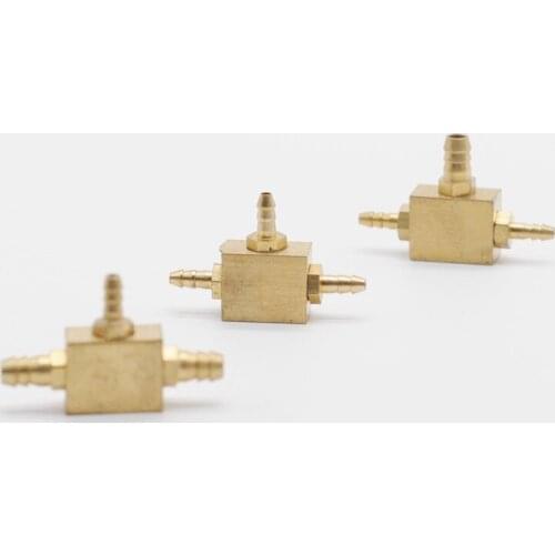 Dental Lab Accessory For 5*5*3mm/5*3*3mm/3*3*3mm Valve Copper Tee For Dentistry Clinic