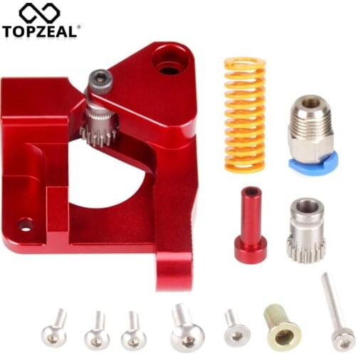 TOPZEAL Aluminum Frame Upgrade Dual Gear Extruder Kit Drive Feed for Creality CR-10 CR-10S Ender3 Series 3D Printer