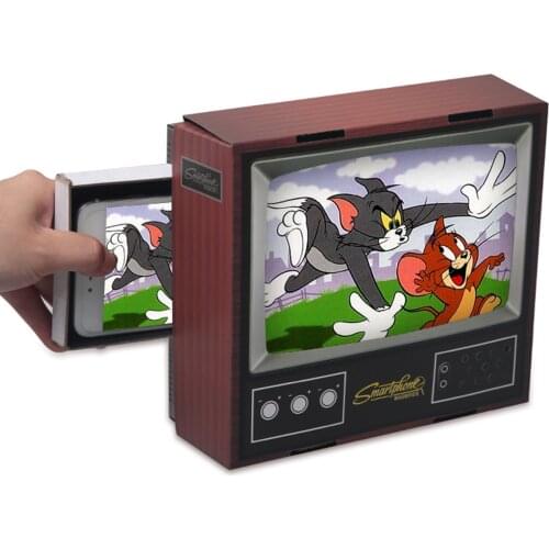 Phone Screen Magnifier Retro Small TV Cell Screen Stereoscopic Amplifier Smartphone Magnifying Glass Movie Video Enlarger Screen