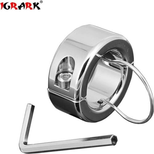 In dia 38mm 275g Stainless Steel metal pendant Ball Testicle Stretcher Penis Cock Ring Lock Scrotum adult game CBT sex toys men