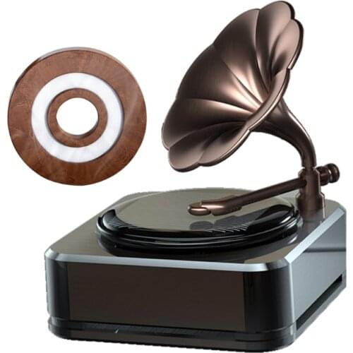 Car Aromatherapy Solar Energy Imitation Record Rotating Perfume Creative Auto Interior Accessories Supplies Ornaments