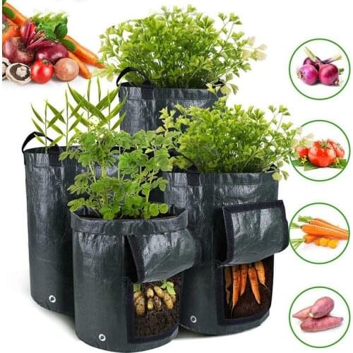 Potato Grow Container Bag DIY Planter PE Cloth Planting Vegetable Gardening Vegetable Pot Planting Grow Bag Garden Tool