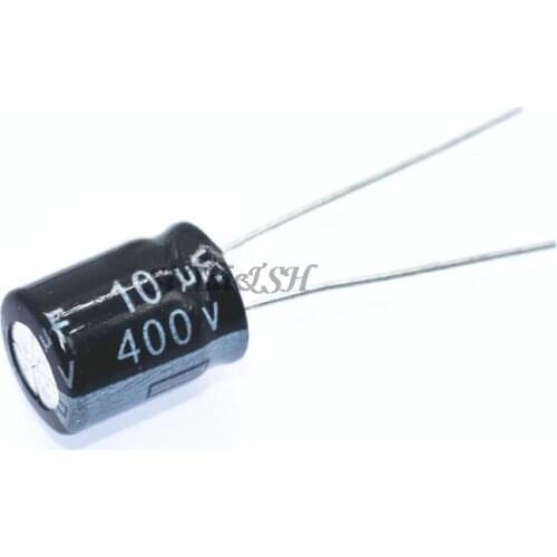 10PCS Higt quality 400V10UF 10*13mm 10UF 400V 10*13 Electrolytic capacitor