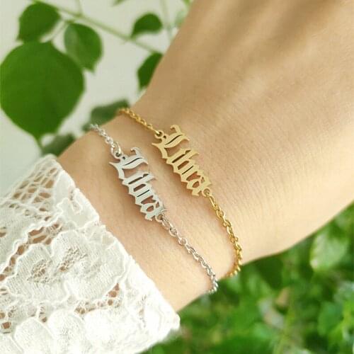 Boho Jewelry Letter Charm Libra Zodiac Bracelet Constellation Pulseras Para Hombre Old English Constellation Bracelet BFF Gift