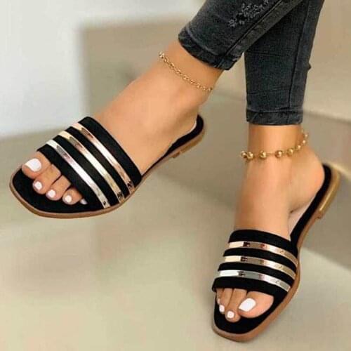 Womens Sandals Gladiator Slip On Woman Flats Shoes Heels Peep Toe Ladies Casual Shoes Female Summer Sandalias Plus Size 35-43