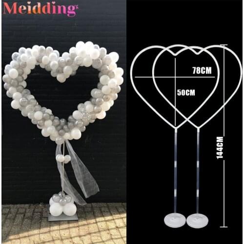 1set Heart Shape Balloon Arch Frame Kit DIY For Weddings Birthday Party Bachelorette Bridal Baby Shower Valentines Decor