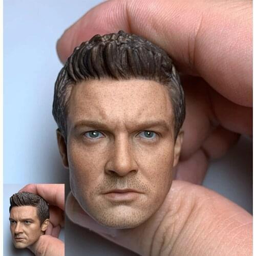 1/6 Male Eagle Eye Head Sculpture Hawkeye Jeremy Renner for 12 inch Action figure accessory model