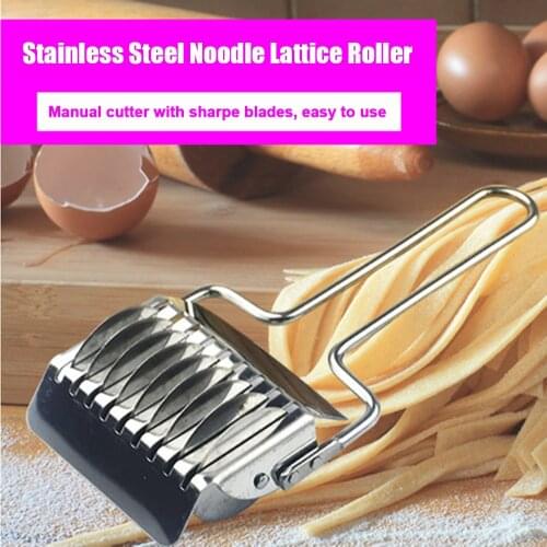 1pc Stainless Steel Spaghett Noodle Maker Lattice Roller Docker Dough Cutter Tool Kitchen Helper Diy Dough Pastry Cutting Tools