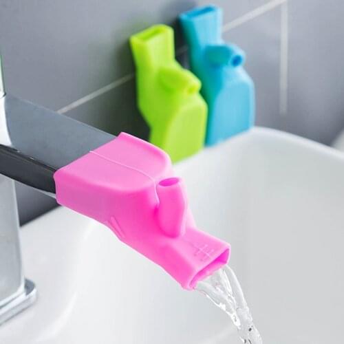 1pc High Elastic Silicone Water Tap Extension Sink Children Washing Device Bathroom Sink Faucet Guide Faucet Extenders