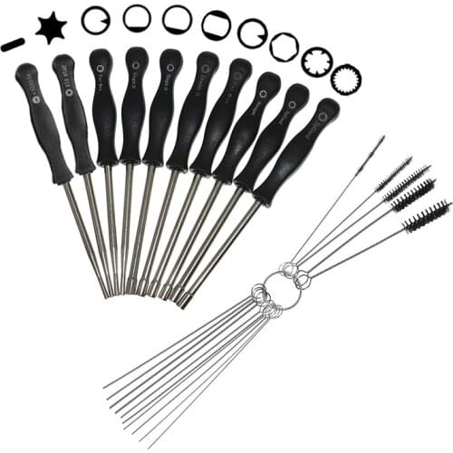 With Brush rofessional 10pcs Screwdriver Carburetor Adjustment Tool Single Double Hexagon Socket Kit for most 2cycle carburetor
