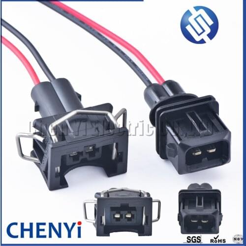 2 Pin Female EV1 Fuel Injector Nozzle Waterproof Connector Plug Socket Housing For VAG 829441-1 037906240 106462-1 with wire