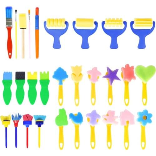 29pcs Children Graffiti Art Sponge Brush Set Kids Painting Tool Graffiti DIY Doodle Drawing Toys Art Gifts