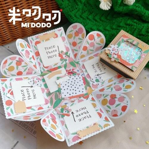 3 1/8 Inch Explosion Box Cutting Dies 2021 for Scrapbooking Dies Memory Photo Album Paper Craft Midodo Box New Metal Cutting Die