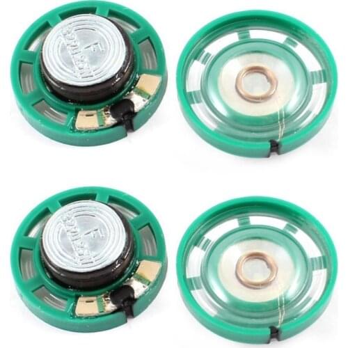 0.25 W 32 Ohm Plastic 4 netic Speaker with 27 mm Diameter Green + Silver