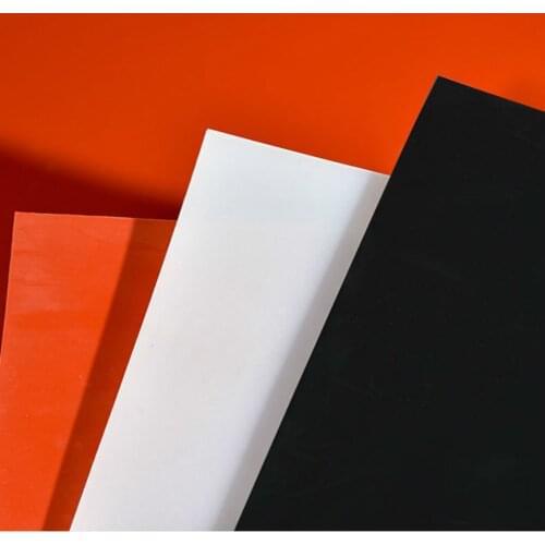 500*500mm Silicone Rubber Sheet Mat Black/Red/White High Temperature Resistance board Insulation thermotolerace 0.1-3mm