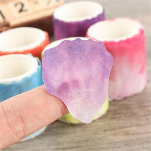 80PCS/Roll Masking Petals Tape Washi Tape DIY Scrapbook Sticker Sticky Paper Diary Flower Stickers Adhesive Tape Stationery