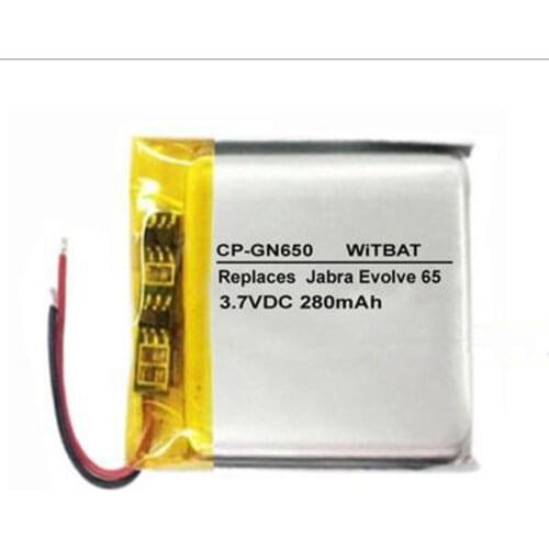 3pcs/lot TTVXO 280mAh Battery for Jabra Evolve 65 Battery AHB472625PLT