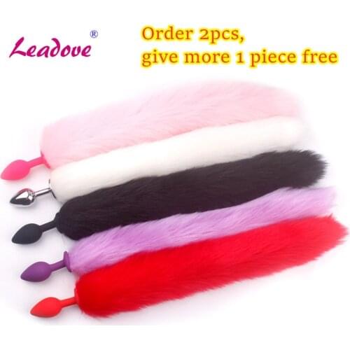 Anal Plug In Adult Games Fox Tail Stainless Steel Anal Pleasure Silicone Butt Plug Stimulator Sex Products Flirt Toys For Women