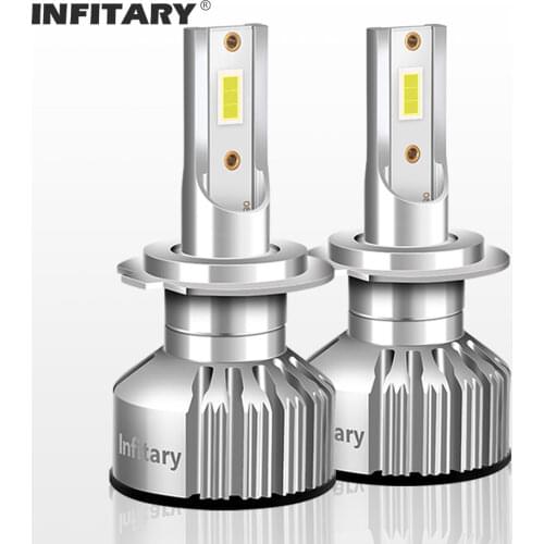 Infitary H4 Car Lights H7 Led Canbus H11 HB3 Auto Fog Lamp 6500K Motorcycle Headlight Bulb H1 26000LM Better ZES Chip New 6000K