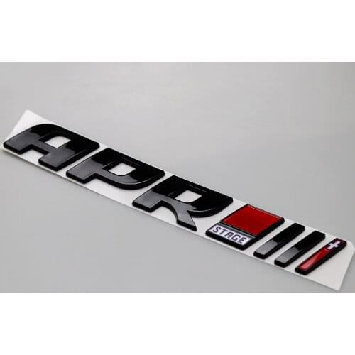 Car styling ABS APR Stage III Emblem car Tail Side Sticker Badge Decals for Volkswagen VW CC Passat Golf 6 Golf7 Audi A4 A6