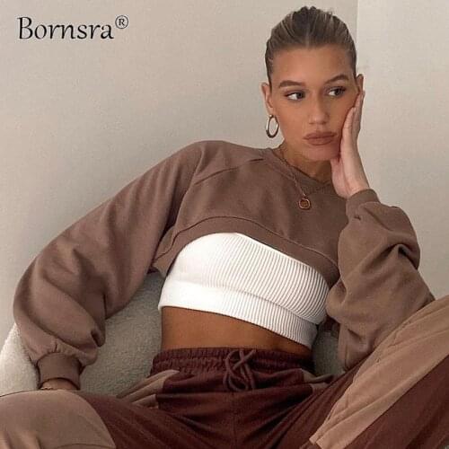 Женские длинные толстовки Bornsra China At AliExpress