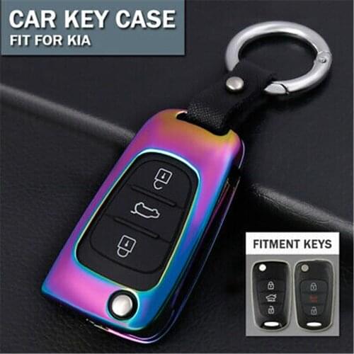 Zinc Alloy Smart Remote Car Key Case Protector Fob Cover Holder Fit For KIA Sportage Soul Rondo Rio Accessories Shell