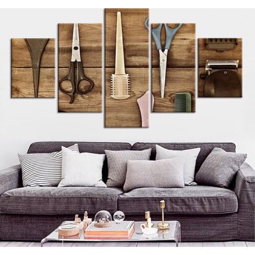 Canvas Painting Wall Art Framework HD Prints 5 Pieces hairdressing tool Picture Poster for Home Decor
