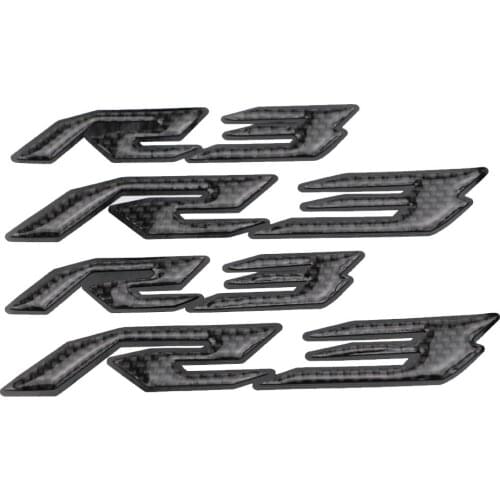 KODASKIN Motorcycle 3D Raise Carbon R3 Emblem Stickers Decal for YAMAHA YZF R3