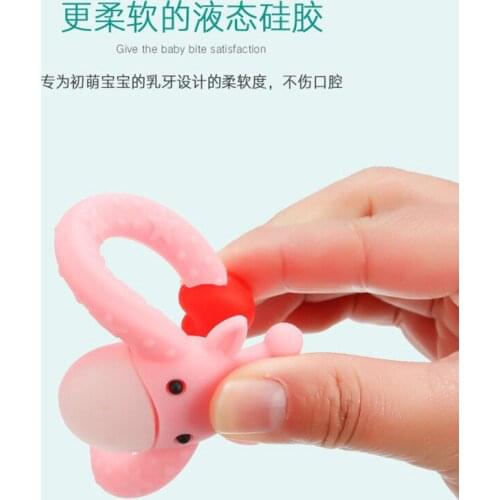 Hot Selling Gutta-Percha Infant Circular Ring Deer Gutta-Percha No Peculiar Smell Edible Silicon Molar Rod OEM Customizab