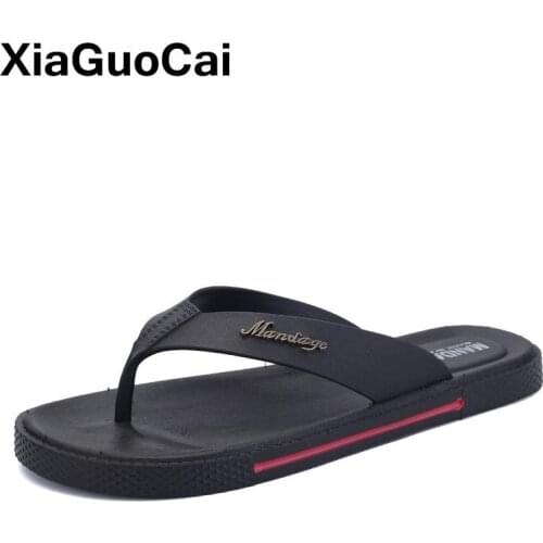 2020 Summer Flip Flops Newest Fashion Rubber Men Slippers Flat Sandals For Male Casual Men Thongs Beach Shoes High Quality