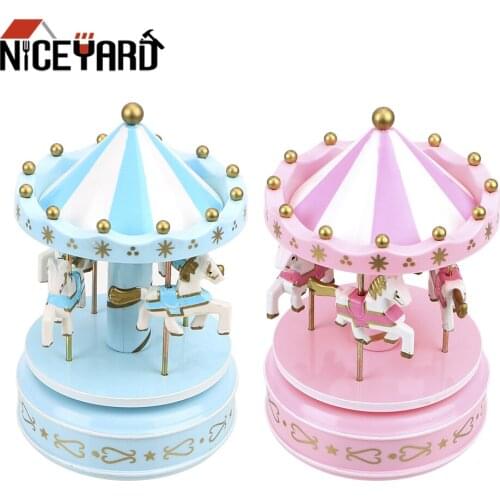 Music Boxes Home Decoration Merry-go-round music boxes Christmas Wedding Birthday Gift Carousel Box