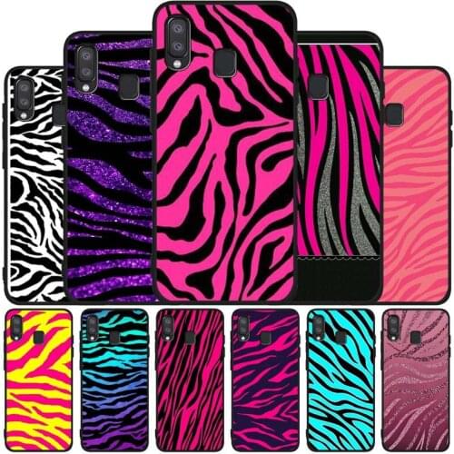 Zebra-stripe Soft Case For Samsung A10 A30 A40 A50 A70 M10 M20 M30S M40 A01 A21 A31 A51 A71 A20E black Case