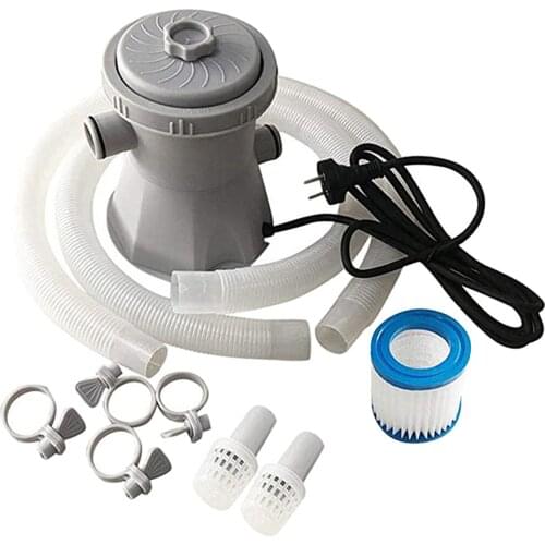 Swimming Pool Electric Filter Pump for Above Ground Pools Cleaning Tool System Kit Flow Rate 300 Gallons