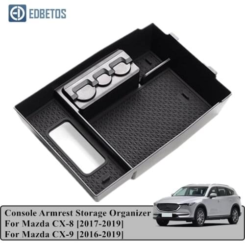 For MAZDA CX-8 2017 2018 2019 Armrest Storage Glove Box For MAZDA CX-9 2016 2017 2018 2019 Armrest Storage Box Container