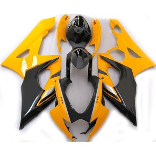Plastic Fairings for SUZUKI GSXR1000 2005 2006 Yellow Black Injection molding fairing kit GSXR 1000 K5 K6 PN211