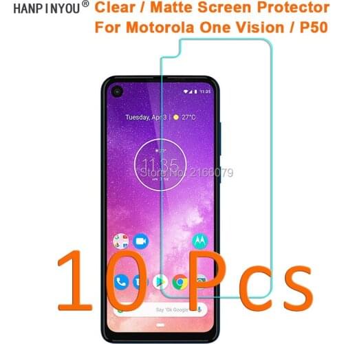 10 Pcs/Lot HD Clear / Anti-Glare Soft Matte Screen Protector For Motorola One Vision / P50 / Action 6.3" Protective Film Guard