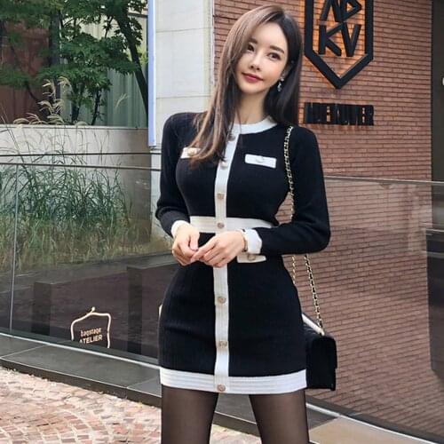 Модные вязаные платья PUNK STYLE GIRL China At AliExpress