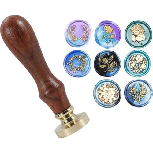 WYSE Flower Sellos Sealing Wax Seal stamp Classic Diy Retro Metal Card Making Wax seal Stamp Handcrafts Wedding Invitation Tools