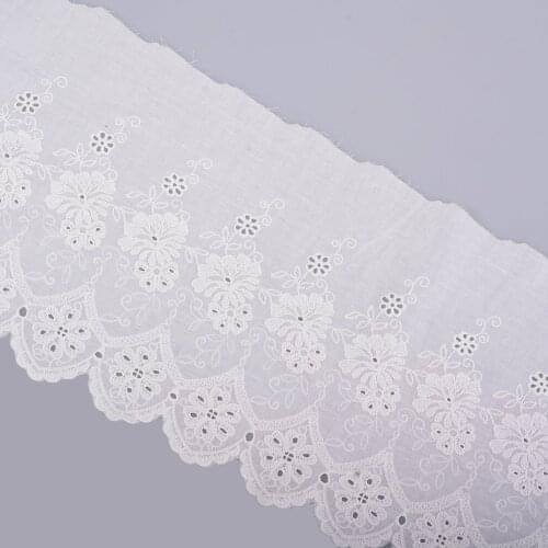 Cusack 3 meters Off White Embroidered Lace Trimming Ribbon for Garment Home Textile DIY Crafts Lace Fabric Sewing 7 Models