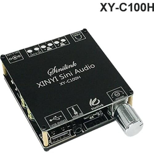 XY-C100H Bluetooth 5.0 Wireless Audio Digital Power Amplifier Stereo Board HIFI 100Wx2 TPA3116 AUX USB AMP Amplificador