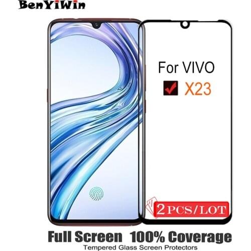 2PCS 100% Original Full Cover Screen Protector Tempered Glass For VIVO X23 Protective Glass For V1816A V1816T V1809A V1809T Film