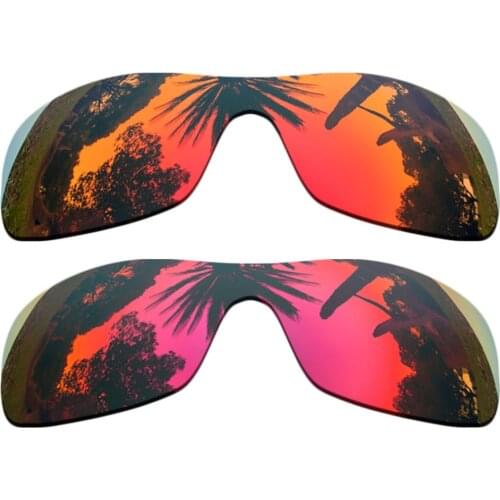 Orange Red+Midnight Sun Mirrored Coating) 2-Pieces Polarized Replacement Lenses for Antix Frame 100% UVA & UVB Protection