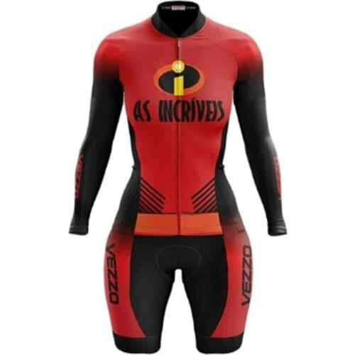 VEZZO Cycling Monkey Womens Clothing With Free Shipping Long Sleeve Leotard Jumpsuit Red Gel Shorts Summer
