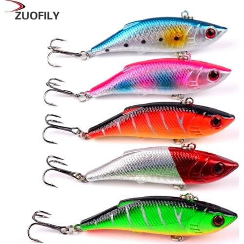 1Pcs 8cm 9.7g Winter Fishing Lures Plastic VIB Hard Bait Lead Inside Vibration Wobbler Fishing Tackle Fake Lure