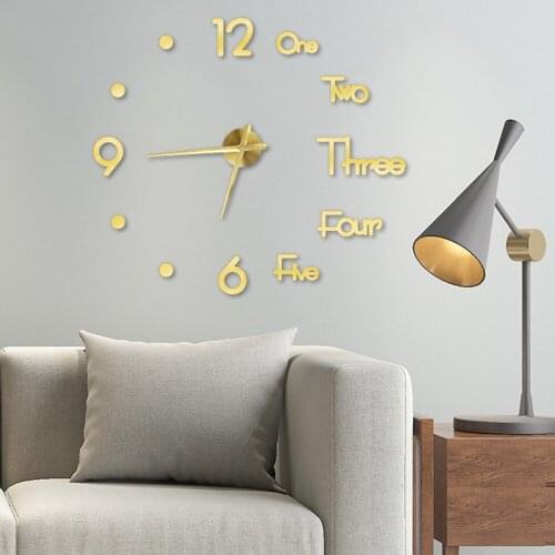 2020 New Wall Clock Quartz Watch Modern Design Large Decorative Clocks Europe Acrylic Stickers Living Room Mechanism
