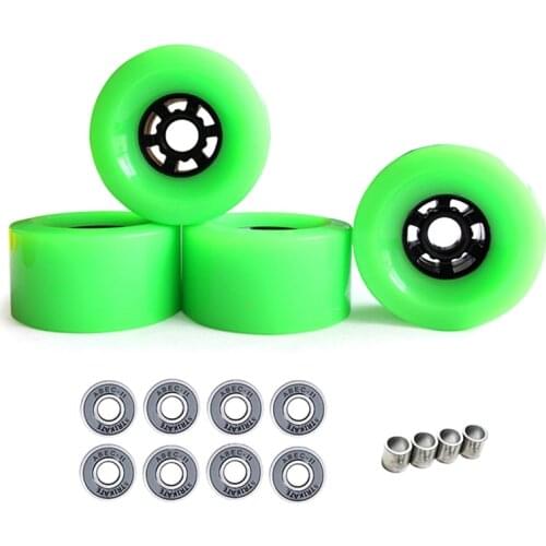 STRIKATE 4Pcs 90mm x 52mm Pro 78A Longboard Cruiser Wheels Flywheels Big Soft Longboard Skateboard Wheels