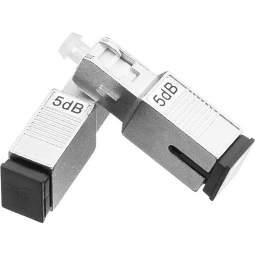 5pcs/set Fiber Optic Attenuator SC/UPC Male To Female Single Mode Metal Male Fiber Attenuator FTTH Attenuator Adapter 5dB 10dB