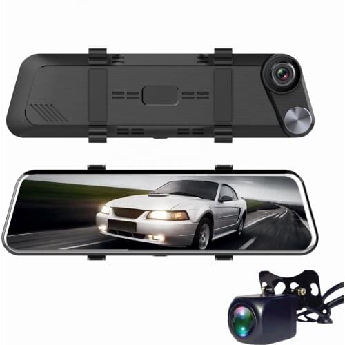 9.66 Inch 2.5D Touch Screen Dashcam Car Video Camera dvr hd 1080p rear view mirror Black Box