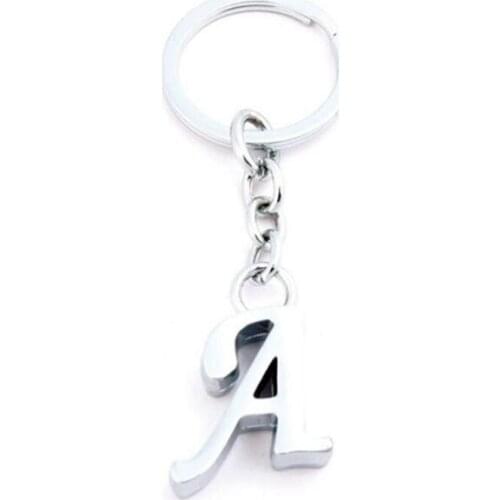 Free Shipping Alphabet English Letters Initial Charms Keychain Key Ring Wedding Birthday Party Favors and Gifts