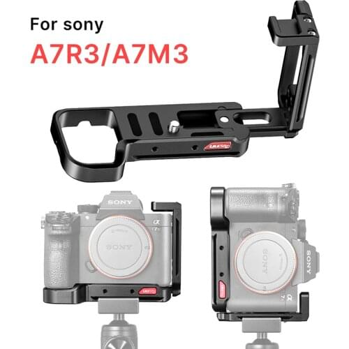 Quick Release Plate for Sony A73 A7III A7R3 A7M3 Horizontal and vertical Shoot Hand Grip With Cold Shoe Mount Mic Fill Light